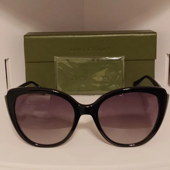 Longchamp French Luxury Black Sunglasses - Picture 9 of 9